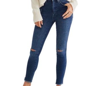 Free People High Rise Frayed Hem Skinny Jegging